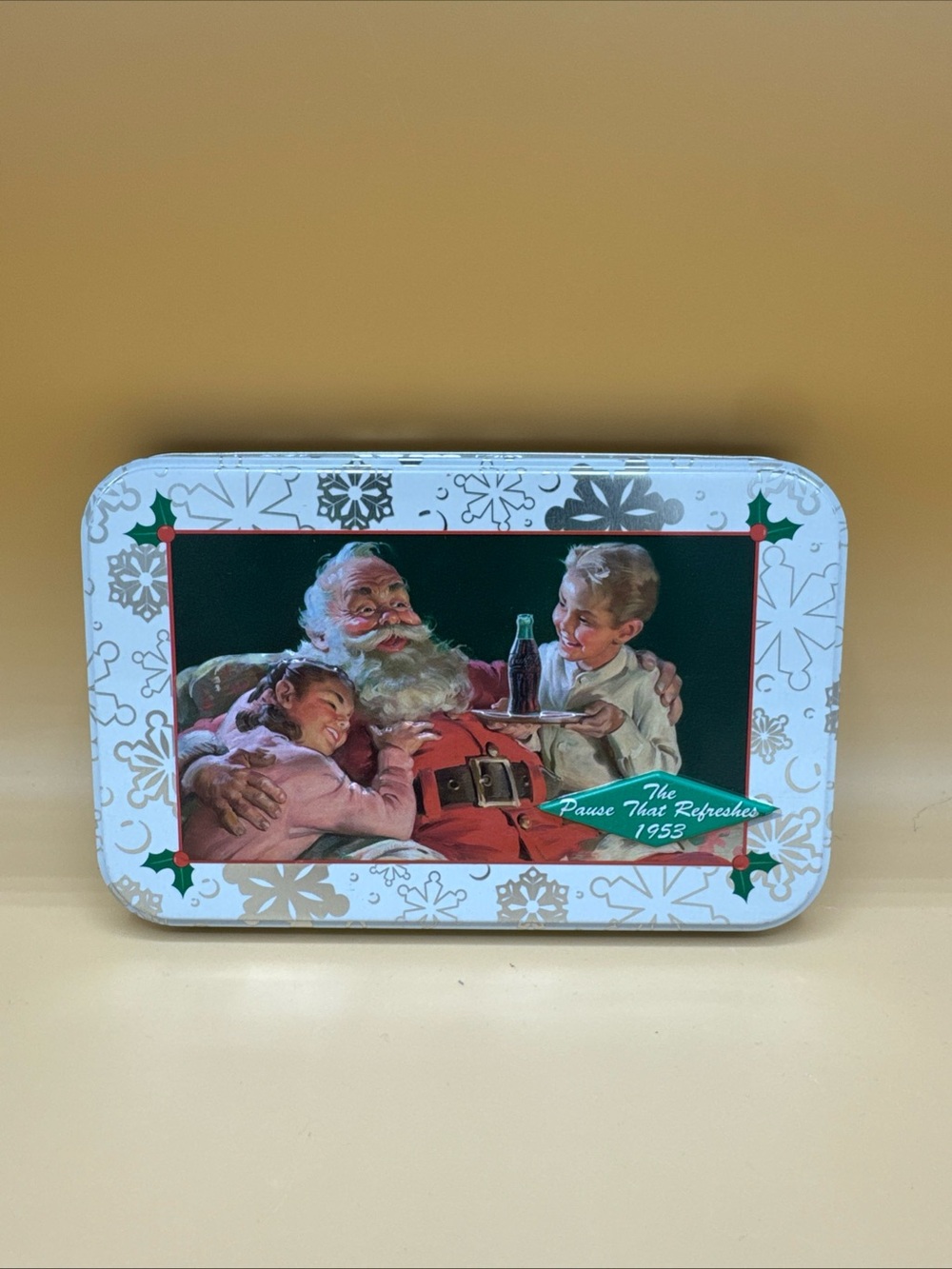 1999 Coca Cola Santa Playing Cards in Tin Christmas2 Sealed Decks